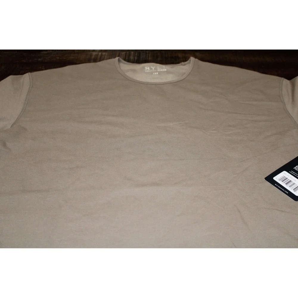 BYLT LUX Shirt Mens 2XL Olive Green Short Sleeve Curved Hem Premium Basic Tee - Picture 2 of 8